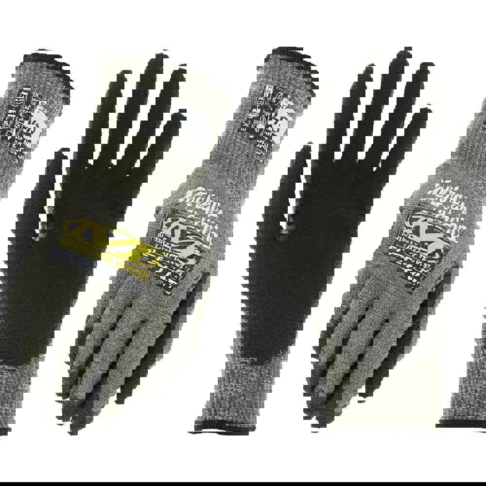 Cut & Abrasion-Resistant Gloves: Size M, ANSI Cut A9, Urethane, HPPE